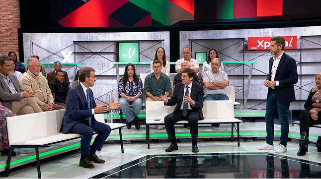 Feijóo y Goirigolzarri en el plató de laSexta Xplica